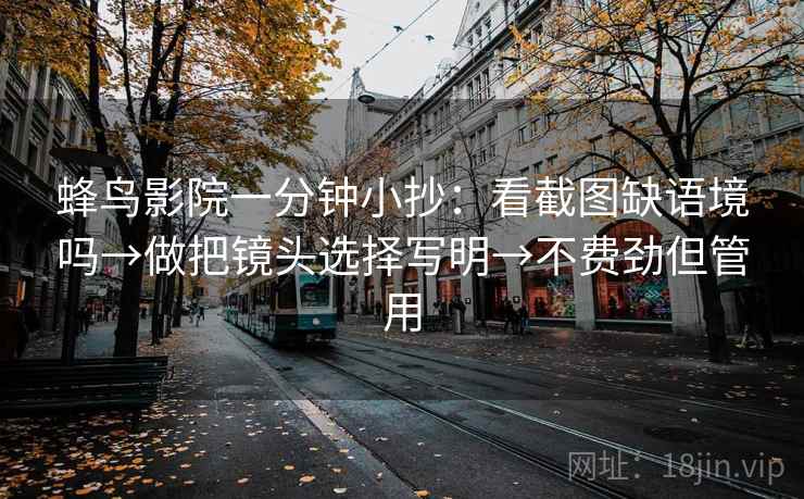 蜂鸟影院一分钟小抄：看截图缺语境吗→做把镜头选择写明→不费劲但管用  第2张