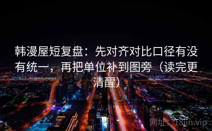 韩漫屋短复盘：先对齐对比口径有没有统一，再把单位补到图旁（读完更清醒）  第2张