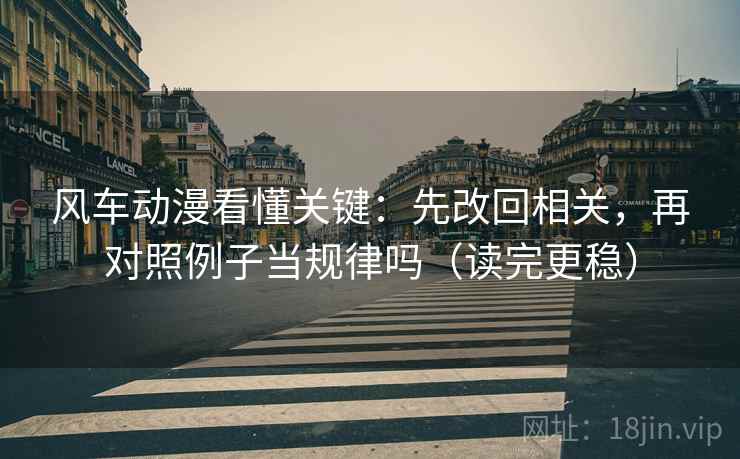 风车动漫看懂关键：先改回相关，再对照例子当规律吗（读完更稳）  第2张