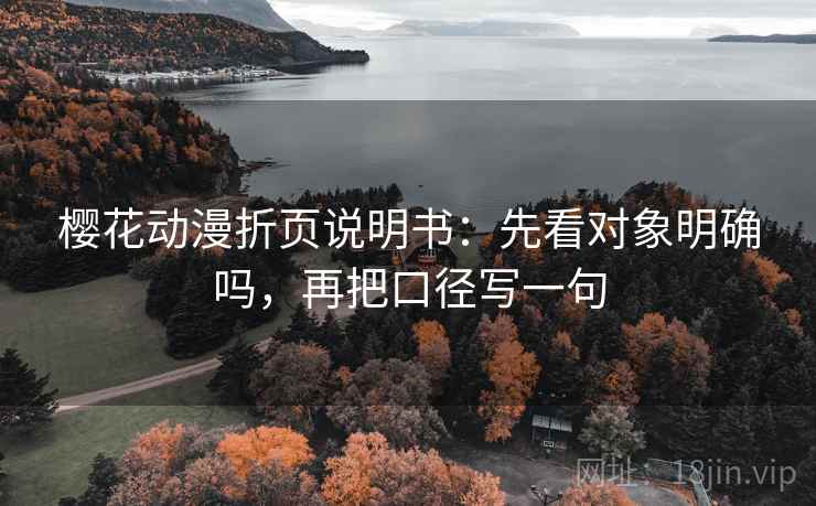 樱花动漫折页说明书:先看对象明确吗,再把口径写一句 第2张 樱花动漫折页说明书:先看对象明确吗,再把口径写一句 第2张